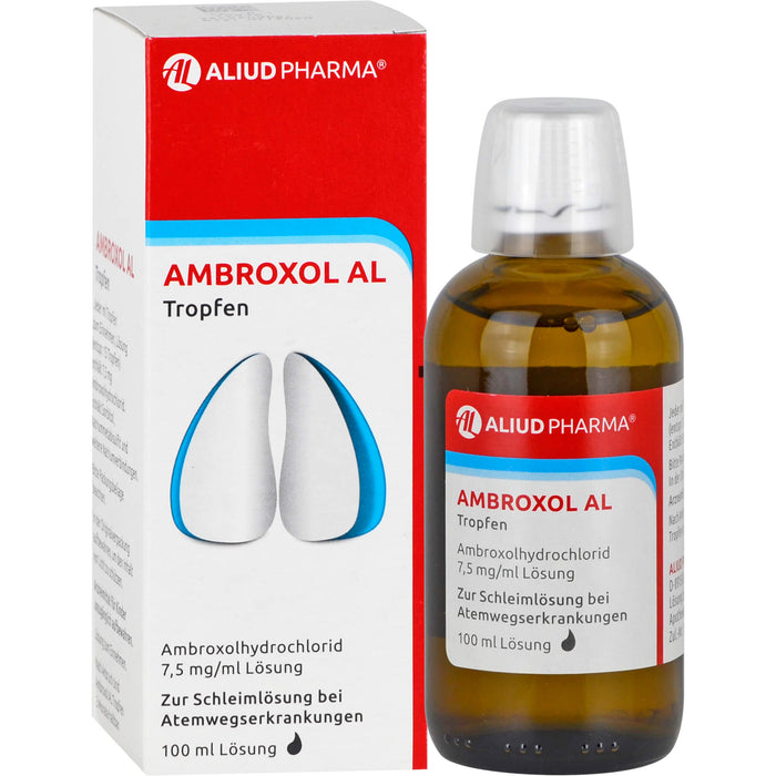 Ambroxol AL Tropfen zur Schleimlösung bei Atemwegserkrankungen, 100 ml Lösung