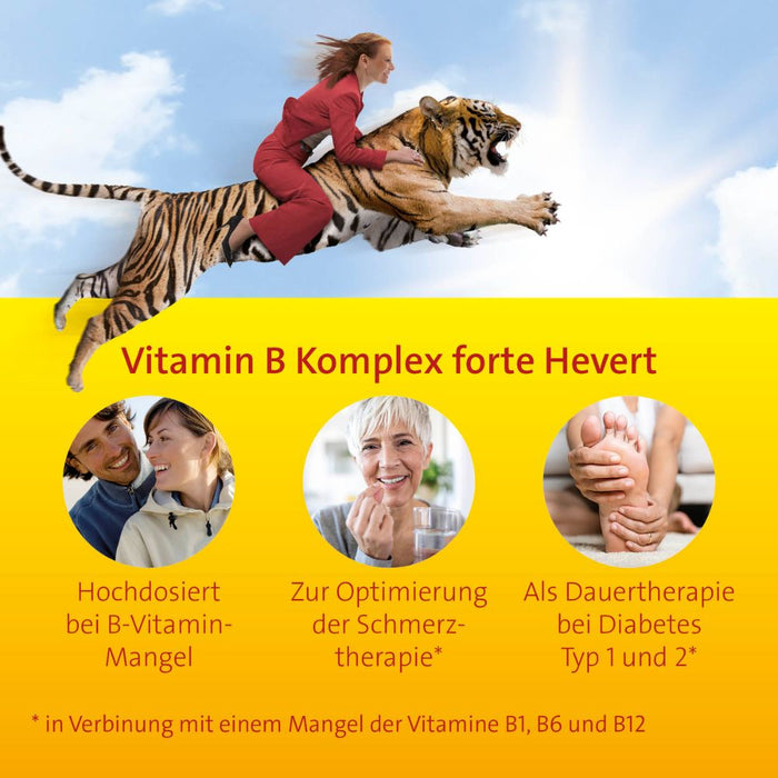 Vitamin B Komplex forte Hevert zur Therapie nachgewiesener Mangelzustände der Vitamine B1, B6 und B12, 200 St. Tabletten