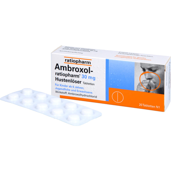 Ambroxol-ratiopharm 30 mg Hustenlöser Tabletten, 20 pc Tablettes