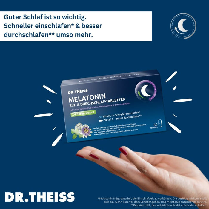 DR. THEISS Melatonin Ein-& Durchschlaf-Tabletten, 60 pcs. Tablets