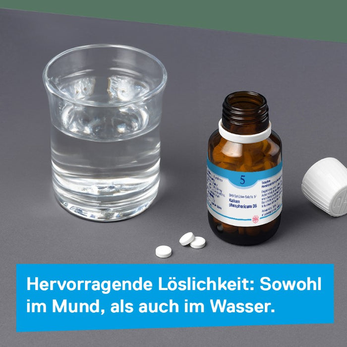 DHU Schüßler-Salz Nr. 5 Kalium phosphoricum D12 – Das Mineralsalz der Nerven und Psyche – das Original – umweltfreundlich im Arzneiglas, 900 pc Tablettes