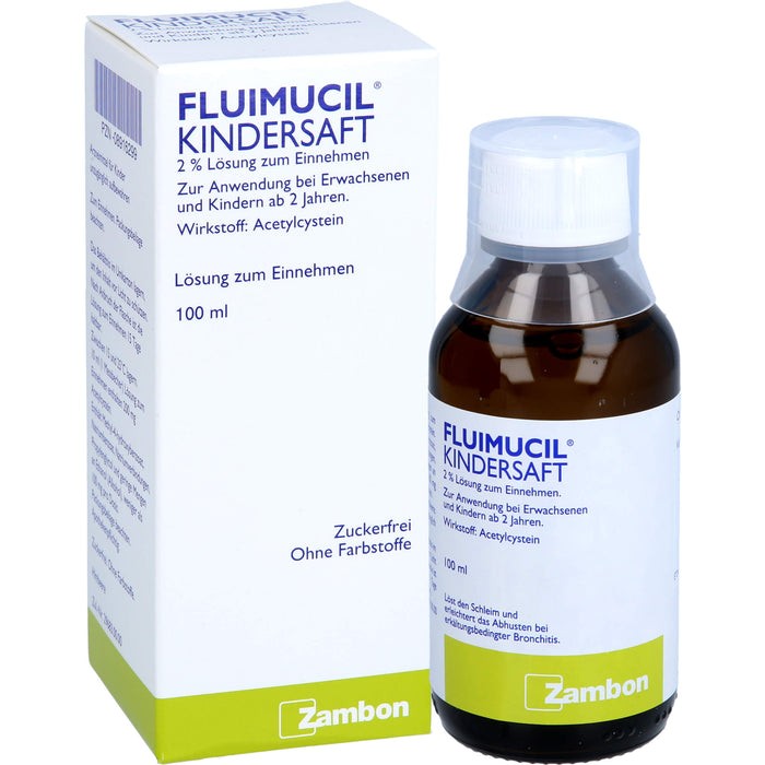 Zambon Fluimucil Kindersaft 2% Lösung, 100 ml Lösung