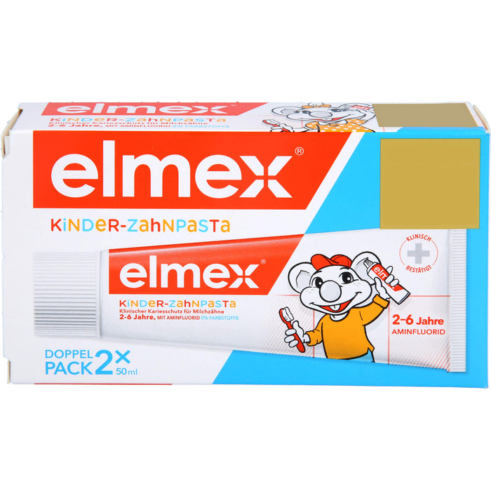 elmex Kinder - Zahnpasta 2-6 Jahre DuoPack, 2X50 ml ZPA