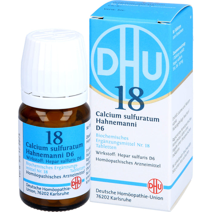 DHU Biochemie  18 Calcium sulfuratum Hahnemanni D6 Tabletten, 80 St. Tabletten