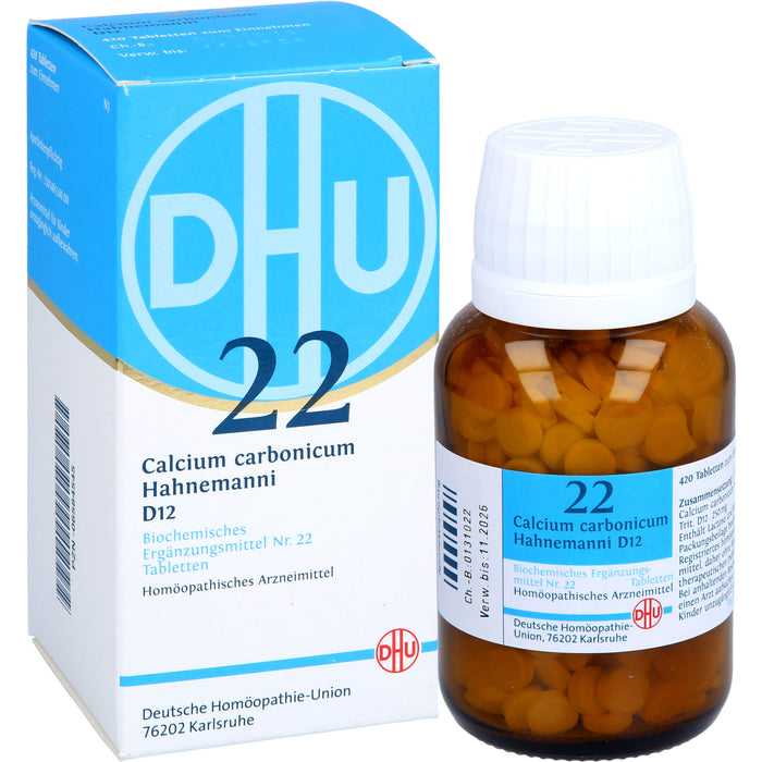 DHU Biochemie 22 Calcium carbonicum D12 Tabletten, 420 pc Tablettes