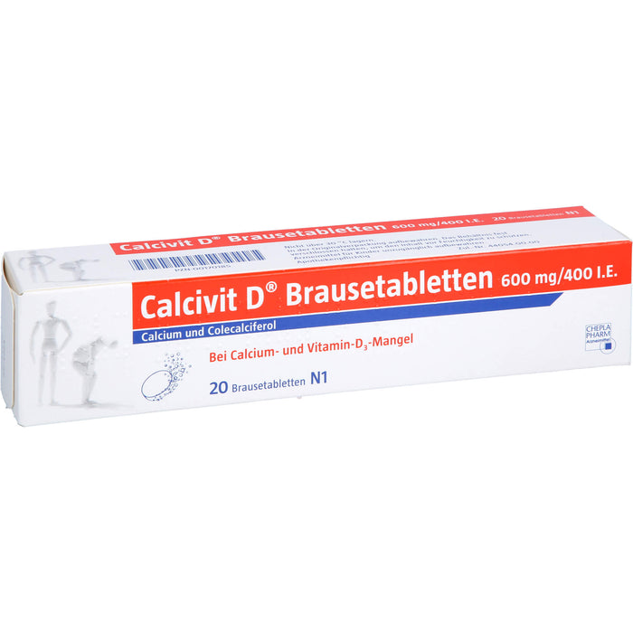 Calcivit D Brausetabletten 600 mg/400 I.E., 20 pcs. Tablets