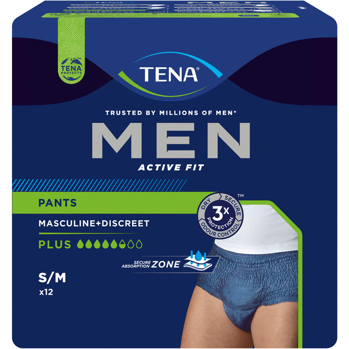 Tena Men Actfit Pl S/m Bl, 4X12 St