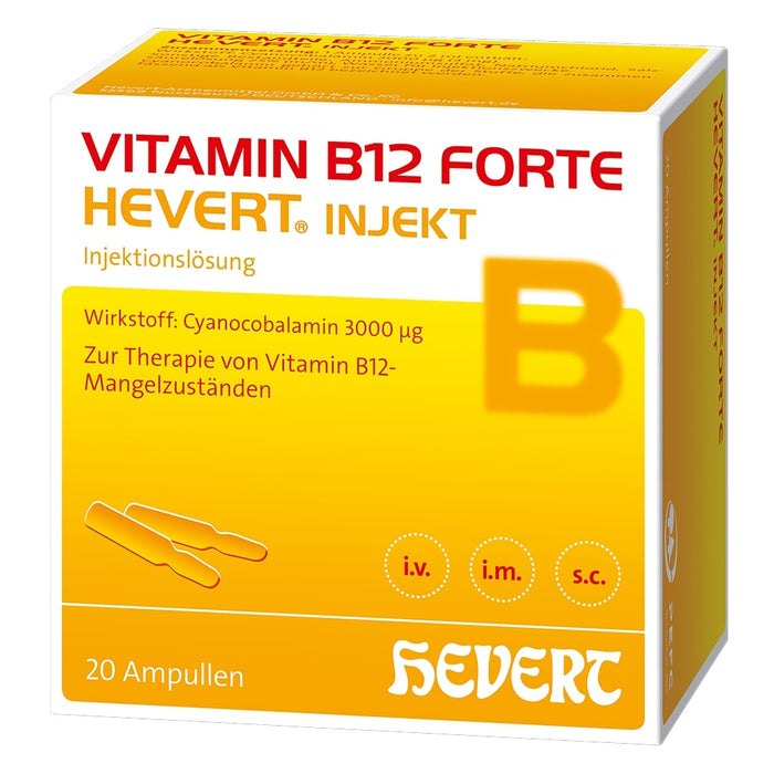 Vitamin B12 forte Hevert injekt bei Vitamin B12-Mangel, 20 St. Ampullen