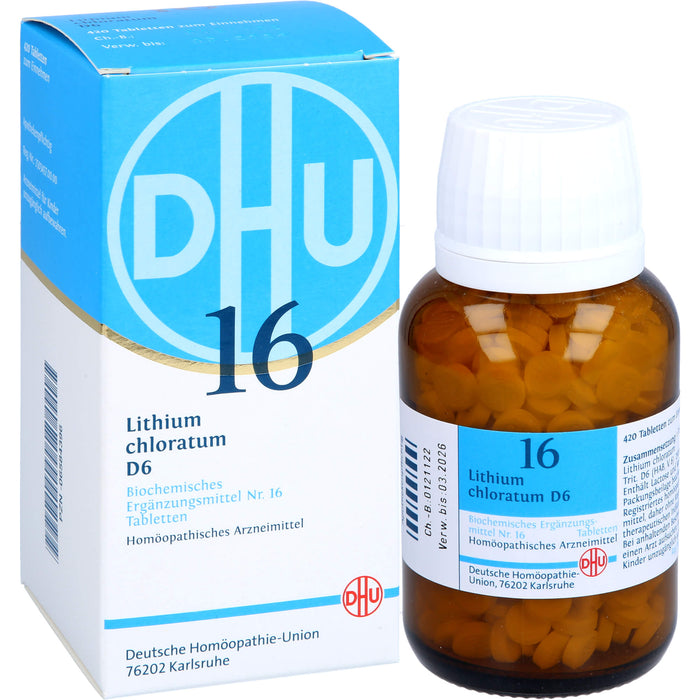 DHU Schüßler-Salz Nr. 16 Lithium chloratum D6 Tabletten, 420 pc Tablettes