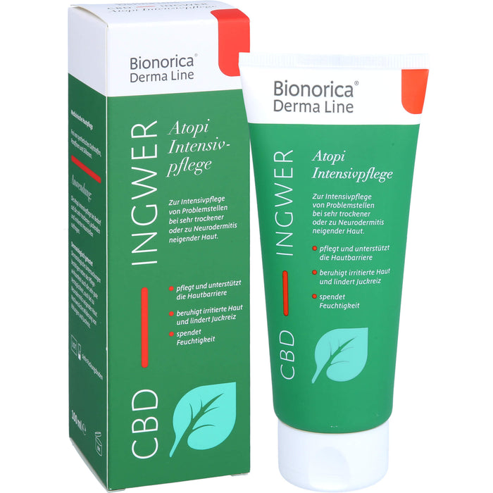 Bionorica Derma Line CBD Ingwer Atopi zur Intensivpflege von Problemstellen bei sehr trockener bis Neurodermitis neigender Haut, 100 ml Lotion