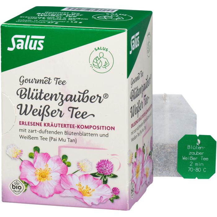 Salus Blütenzauber Weißer Tee, 15 pc Sac filtrant