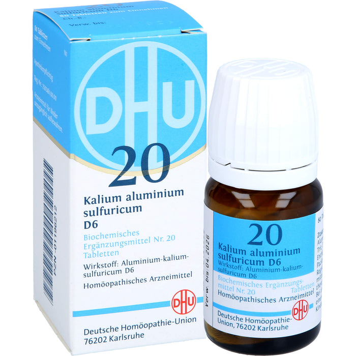 DHU Schüßler-Salz Nr. 20 Kalium aluminium sulfuricum D6 Tabletten, 80 pc Tablettes