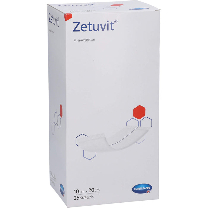 ZETUVIT Saugkompresse steril 10x20cm CPC, 25 St KOM