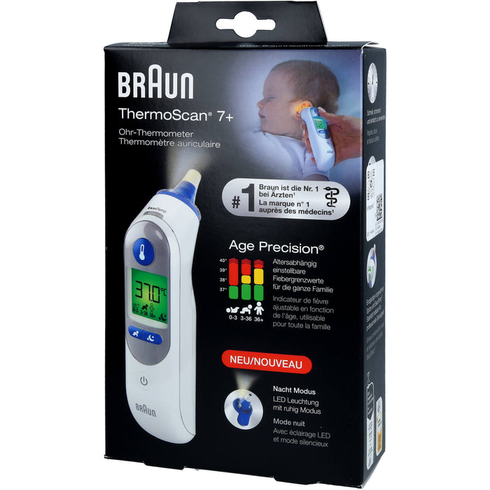 BRAUN ThermoScan 7+ Infrarot-Ohr-Thermometer, 1 St