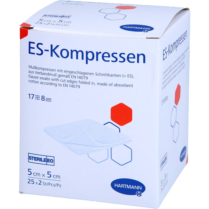 ES-KOMPRESSEN steril 5x5cm 8f, 25X2 St KOM