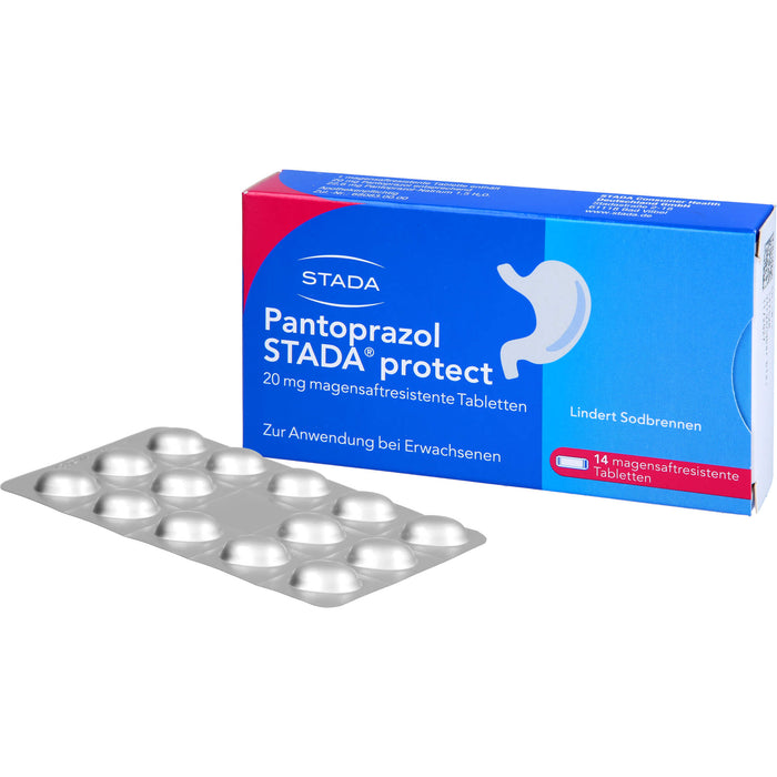 Pantoprazol STADA protect 20 mg Tabletten bei Sodbrennen, 14 pc Tablettes