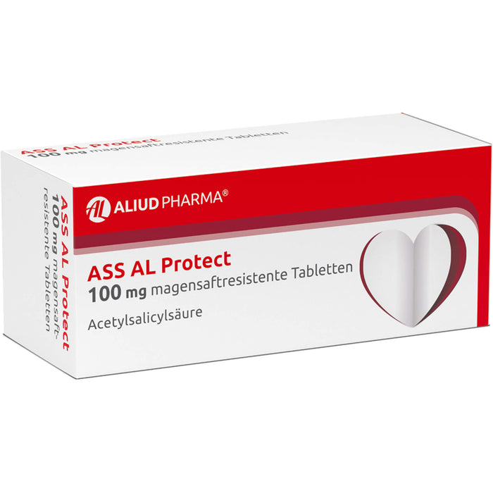 ASS AL Protect 100 mg magensaftresistente Tabletten zur Thrombozytenaggregationshemmung, 50 pc Tablettes