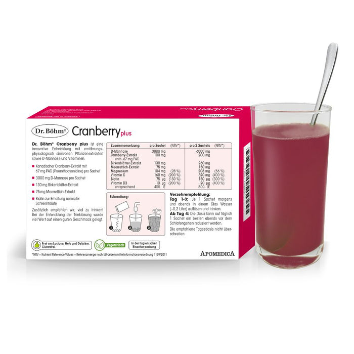 Dr Böhm Cranberry plus Sachets, 10 St. Beutel