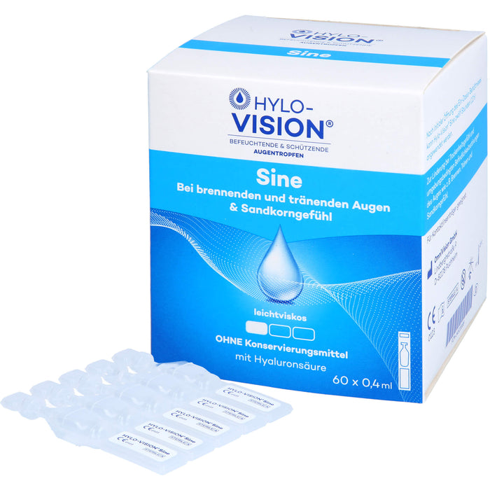 HYLO-VISION Sine Augentropfen bei brennenden Augen, 60 pc Ampoules