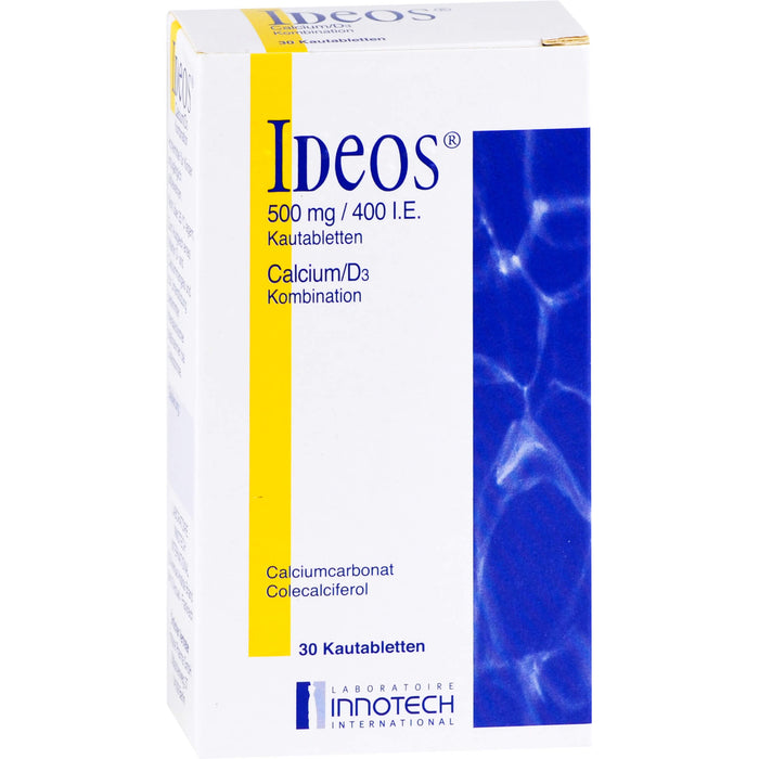 Ideos 500 mg / 400 IE Kautabletten, 30 St KTA