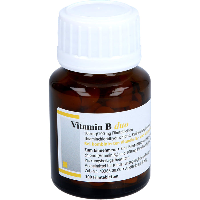 mibe Vitamin B duo Filmtabletten bei Mangel der Vitamine B1 und B6, 100 St. Tabletten