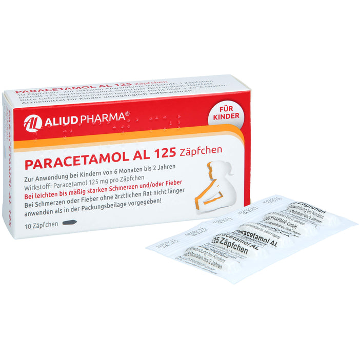 Paracetamol AL 125 Zäpfchen, 10 pc Suppositoires