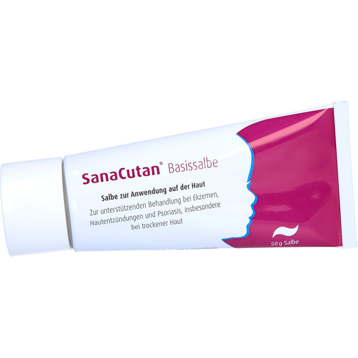 SanaCutan Basissalbe bei Ekzemen, Hautentzündungen und Psoriasis, 50 g Salbe