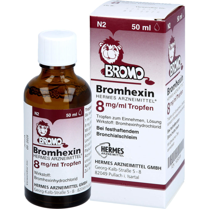 Bromhexin Hermes 8mg/ml Tr, 50 ml TEI