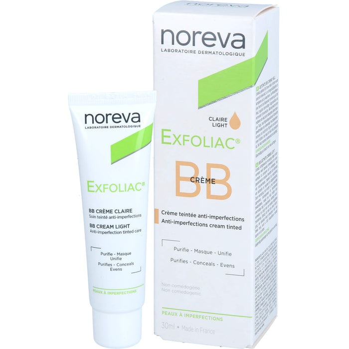 noreva Exfoliac getönte BB-Creme hell, 30 ml Cream