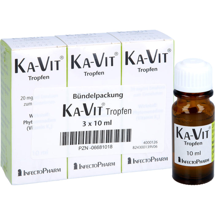 KA-VIT Tropfen, 20 mg/ml Emulsion zum Einnehmen, 3X10 ml TEI