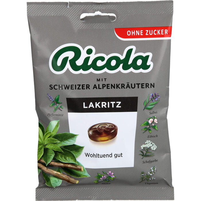 Ricola Lakritz zuckerfrei, 75 g Candies