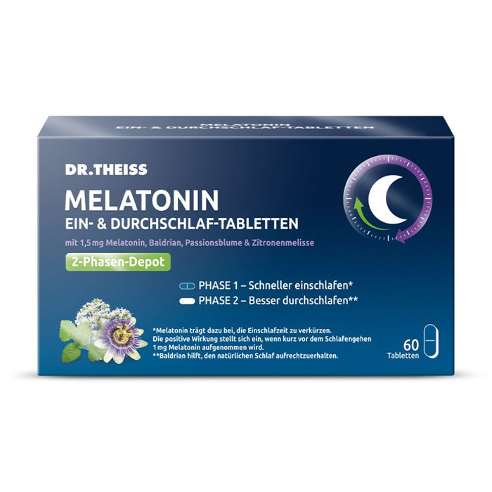 DR. THEISS Melatonin Ein-& Durchschlaf-Tabletten, 60 pcs. Tablets