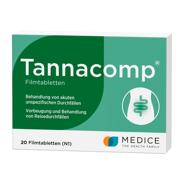 Tannacomp Filmtabletten bei Durchfall, 20 pc Tablettes