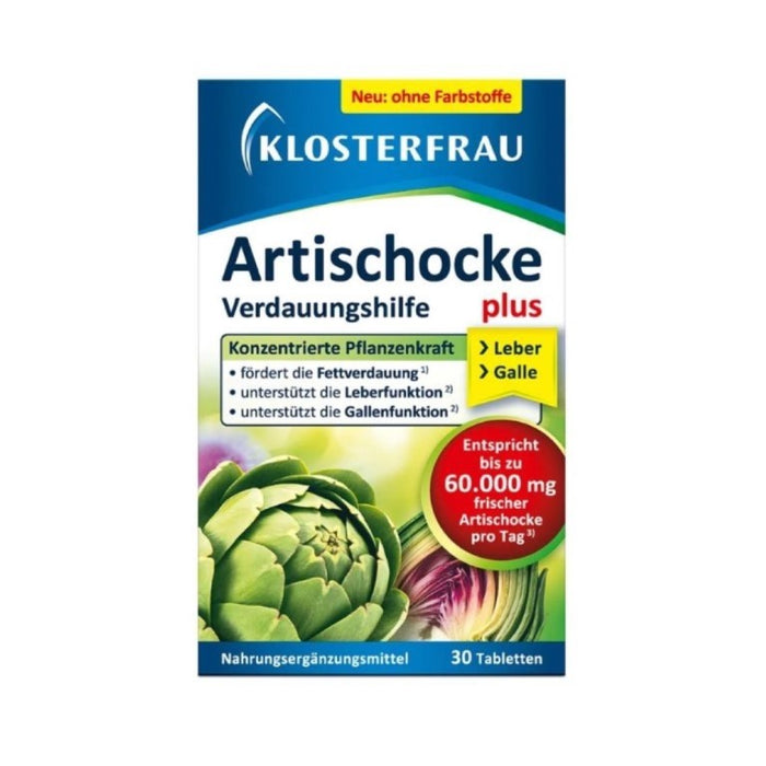 KLOSTERFRAU Artischocke plus Löwenzahn + Ingwer Verdauungshilfe Tabletten, 30 pc Tablettes