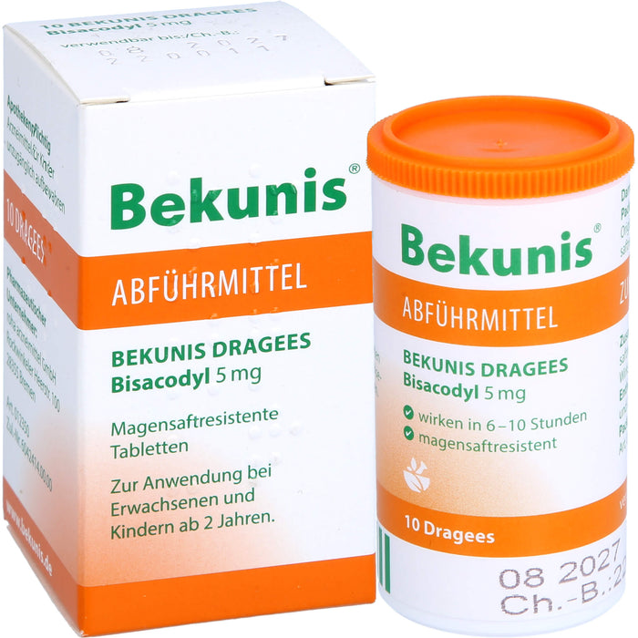 Bekunis Dragees Bisacodyl 5 mg Abführmittel, 10 pcs. Tablets