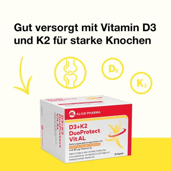 D3+K2 DuoProtect Vit AL 1000 I.E./80 ug Kapseln, 90 pc Capsules