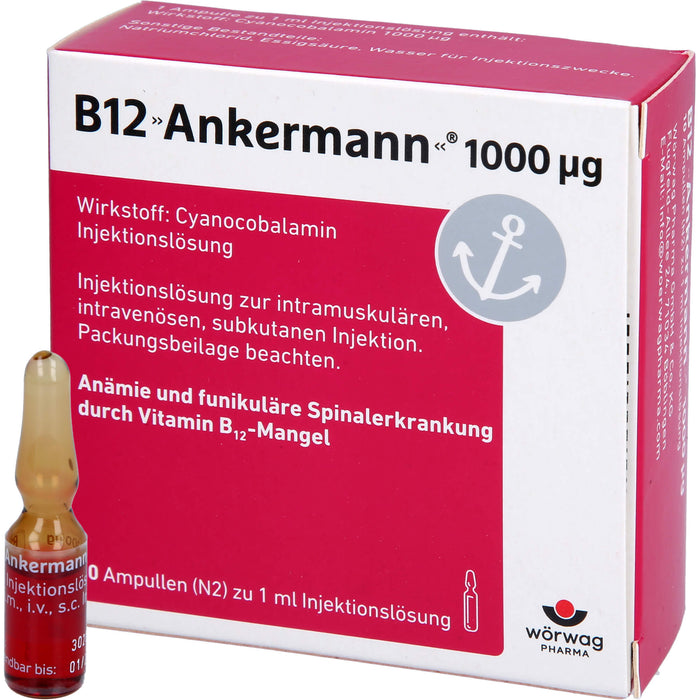 B12 Ankermann 1000 µg Ampullen, 10 St. Ampullen