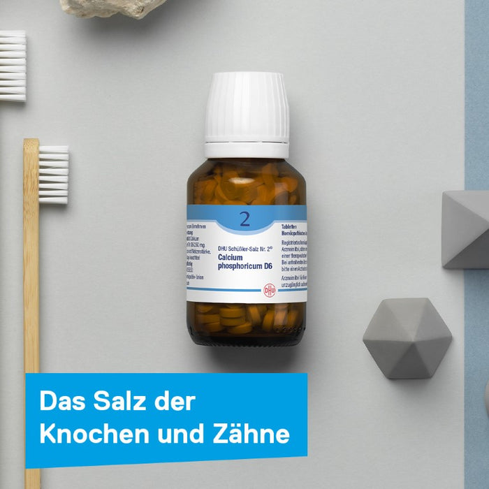 DHU Schüßler-Salz Nr. 2 Calcium phosphoricum D12 – Das Mineralsalz der Knochen und Zähne – das Original – umweltfreundlich im Arzneiglas, 420 pc Tablettes