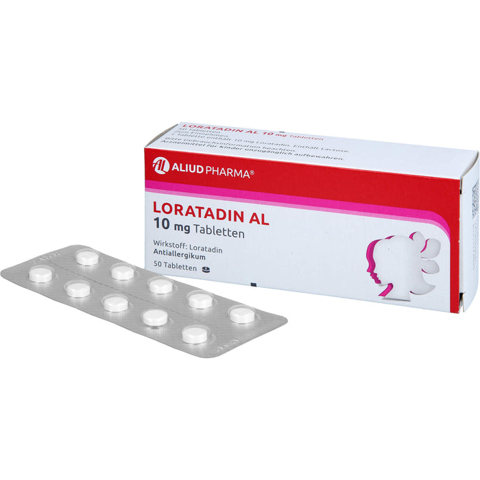 Loratadin AL 10 mg Tabletten Antiallergikum, 50 pcs. Tablets