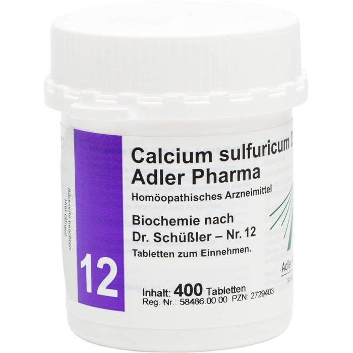 Biochemie Adler 12 Calcium sulfuricum D6 Tbl., 400 St TAB