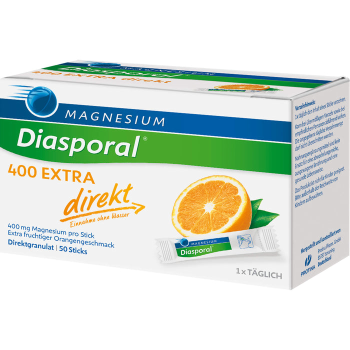 Magnesium-Diasporal 400 extra direkt Direktgranulat Sticks, 50 pc Sachets