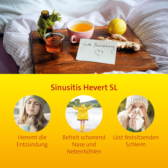 Sinusitis Hevert SL bei Schnupfen und Entzündungen der Nasennebenhöhlen, 300 St. Tabletten