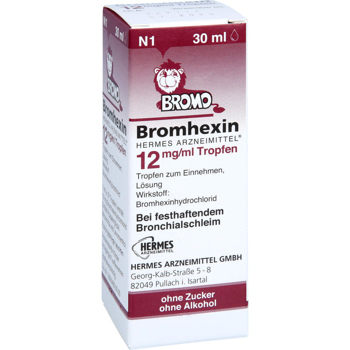 Bromhexin Hermes Arzneimittel 12 mg/ml Tropfen, 30 ml TEI