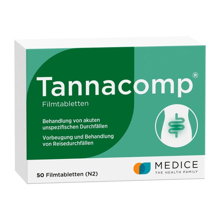 Tannacomp Filmtabletten bei Durchfall, 50 pc Tablettes