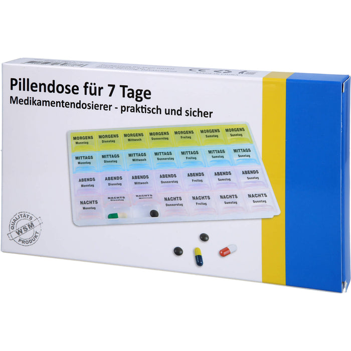 Pillendose 7Tage+4Fächer je Tag Kunststoff, 1 St