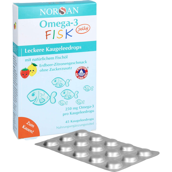 NORSAN Omega-3 FISK Jelly - für Kinder, 45 St DRA