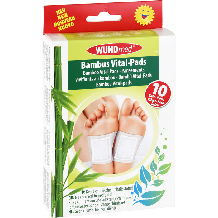 WUNDmed Bambus Vital-Pads zum Auftragen auf die Füße, 10 pcs. Patch