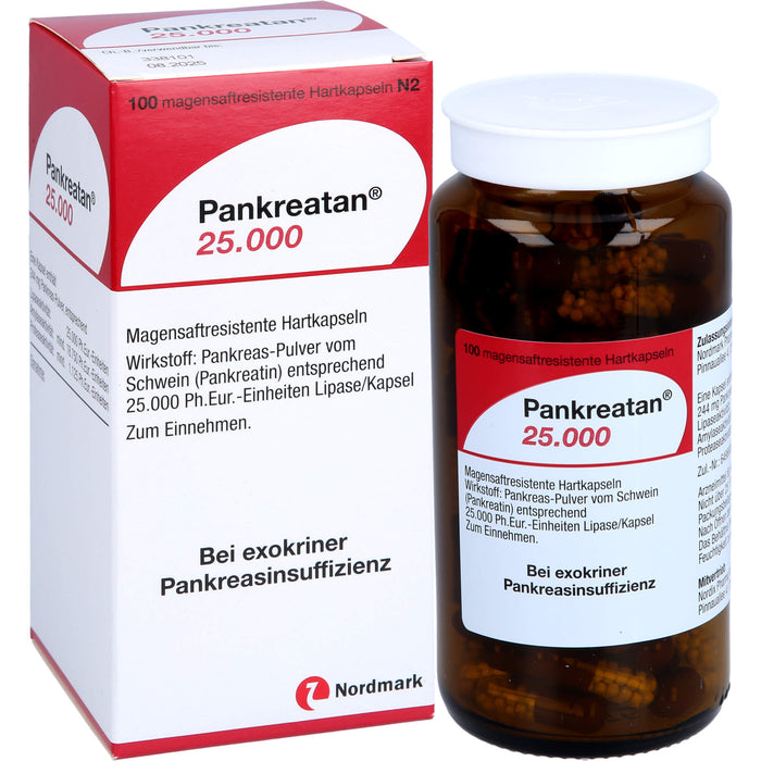 Pankreatan 25.000, Magensaftresistente Hartkapseln, 100 pcs. Capsules