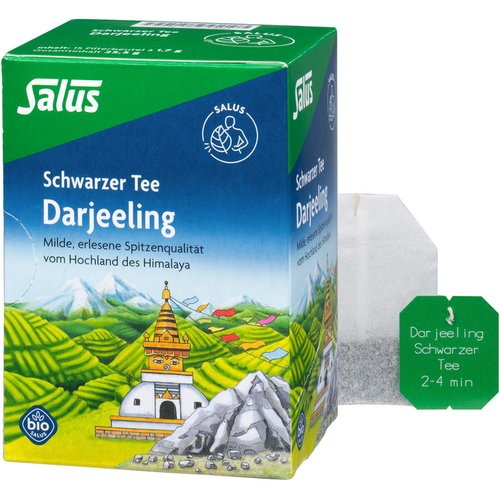 Salus Darjeeling Bio Schwarzer Tee, 15 pc Sac filtrant