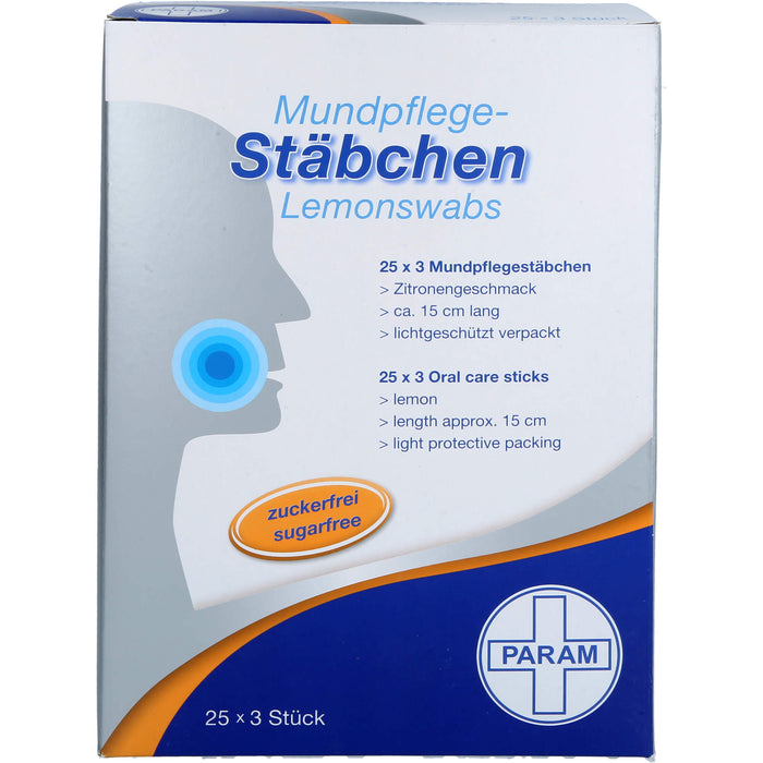 Lemon Swabs Mundpflegestäbchen Zitrone, 25X3 St STB